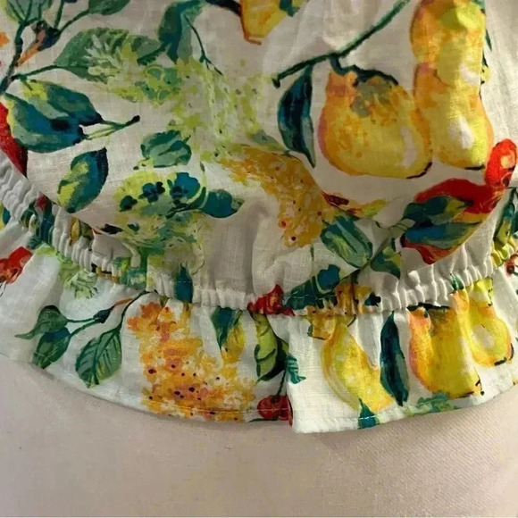 NWT LC Lauren Conrad Button-Up Floral Puff Sleeve Top size small - Picture 6 of 8